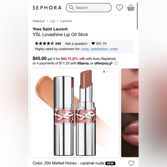 Yves Saint Laurent
YSL Loveshine Lip Oil Stick - Picture 6 of 9